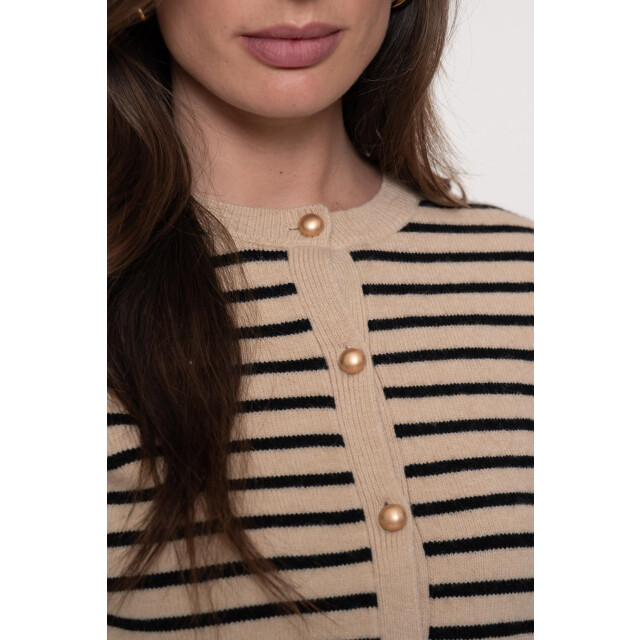 Geisha cardigan stripes 54805-10 720 sand black 06741.820.0115 large