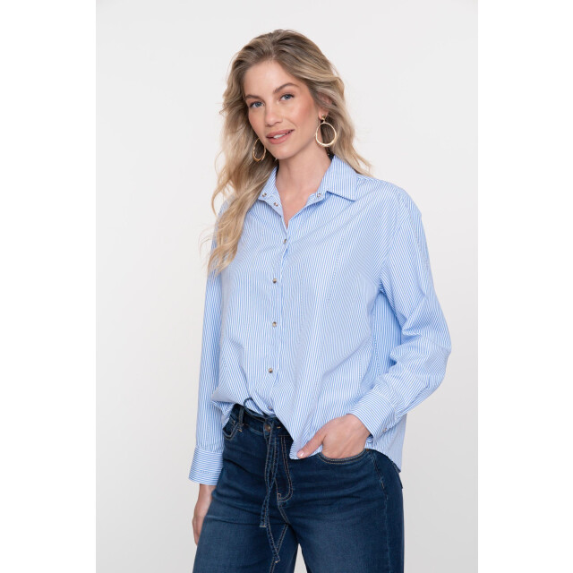 Geisha blouse stripes w rhinestones 53821-70 625 blue off white 06615.240.0084 large