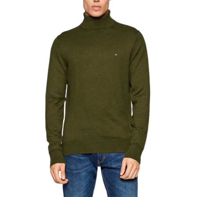 Tommy Hilfiger Heren sweater top met hoge hals UTNA381_olive large
