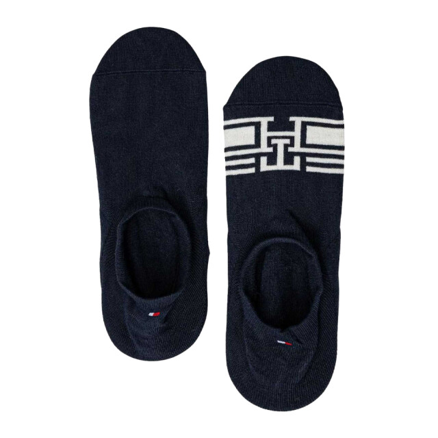 Tommy Hilfiger No-show herensokken met contrastlogo UTNA1165_navy large