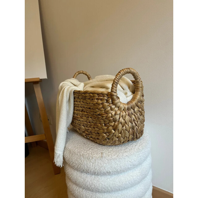 CaliCosy Water hyacint mand met handvaten hoogte 22cm 2929022 large