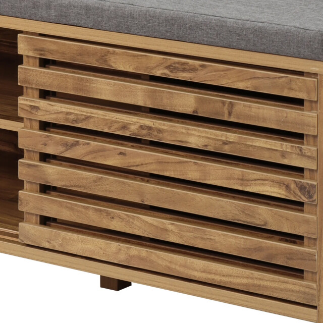 CaliCosy Schoenenbank met 2 schuifdeuren en open latten l112 cm liam 3428300 large