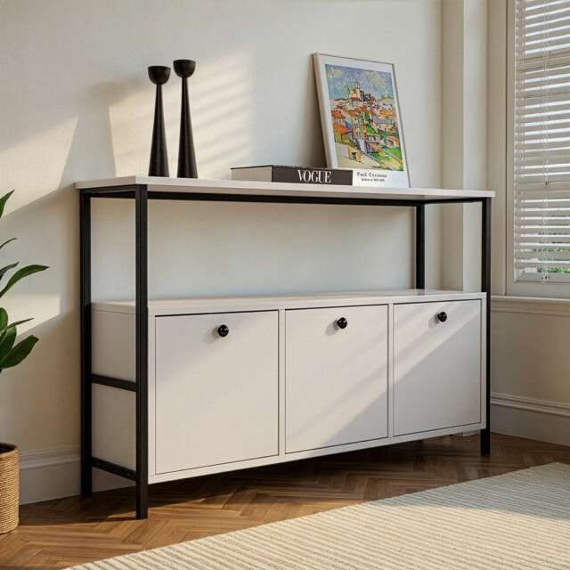 CaliCosy 3-deurs dressoir met 1 bovenplank l120 cm sienna 3428298 large