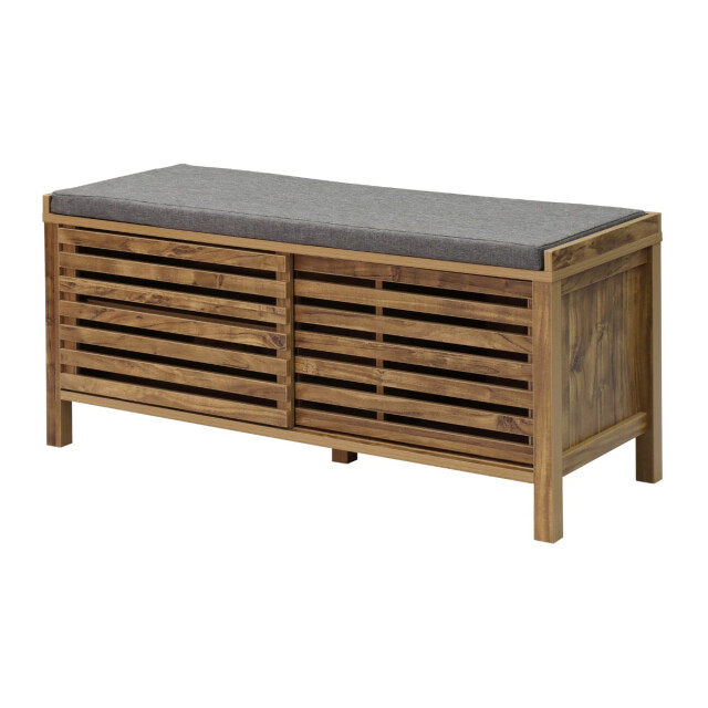 CaliCosy Schoenenbank met 2 schuifdeuren en open latten l112 cm liam 3428300 large