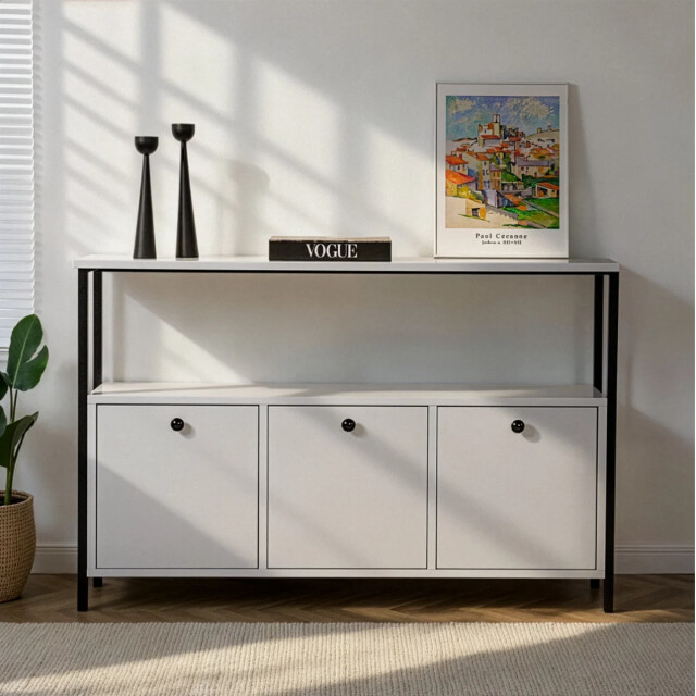 CaliCosy 3-deurs dressoir met 1 bovenplank l120 cm sienna 3428298 large