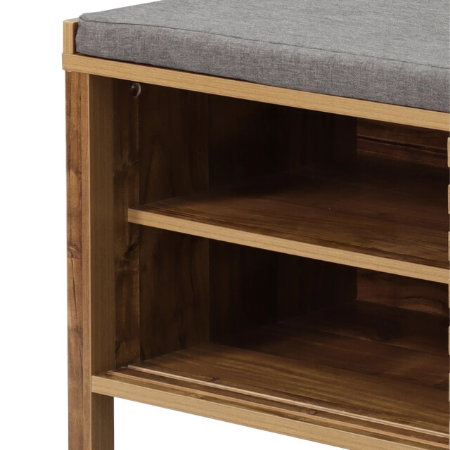 CaliCosy Schoenenbank met 2 schuifdeuren en open latten l112 cm liam 3428300 large