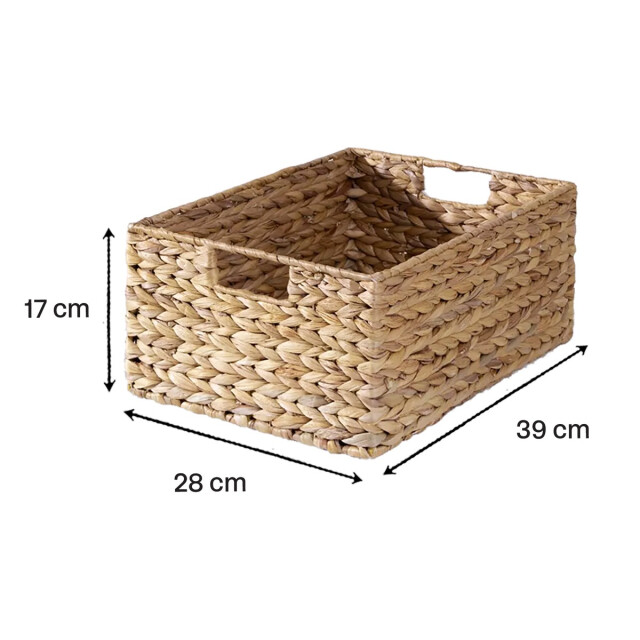 CaliCosy Waterhyacint mand met metalen frame hoogte 17 cm 2928517 large