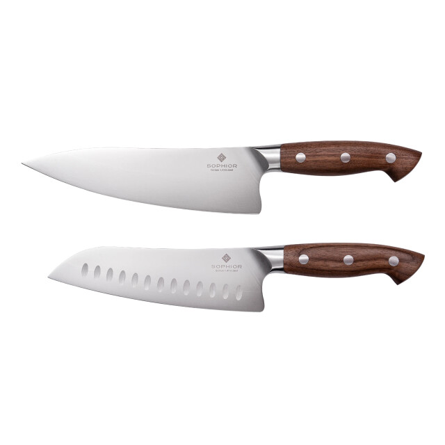 Sophior Koksmes & santoku – duits staal en walnoothouten handvat 3346169 large