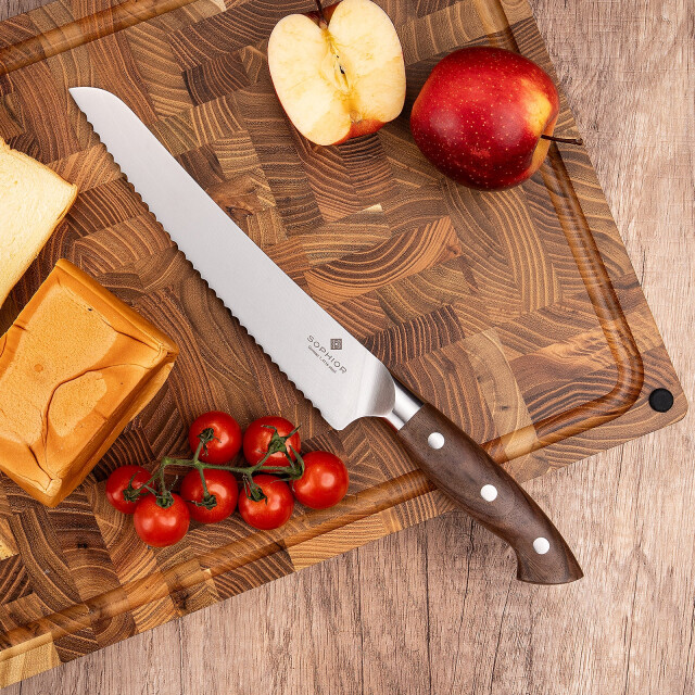 Sophior Koksmes & broodmes – duits staal en walnoothouten handvat 3346170 large