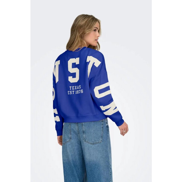 Only Onlsweat ls backsleeve print kobalt 4209.34.0031 large