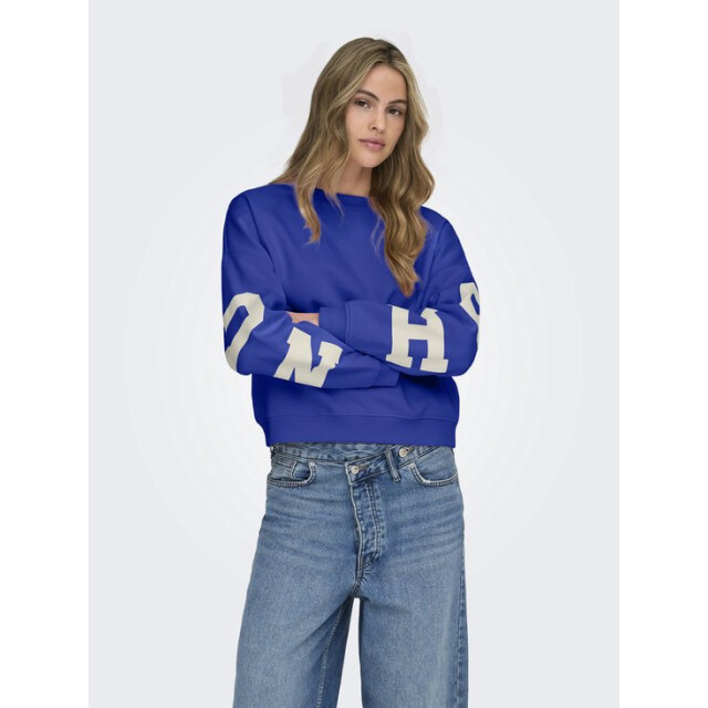 Only Onlsweat ls backsleeve print kobalt 4209.34.0031 large