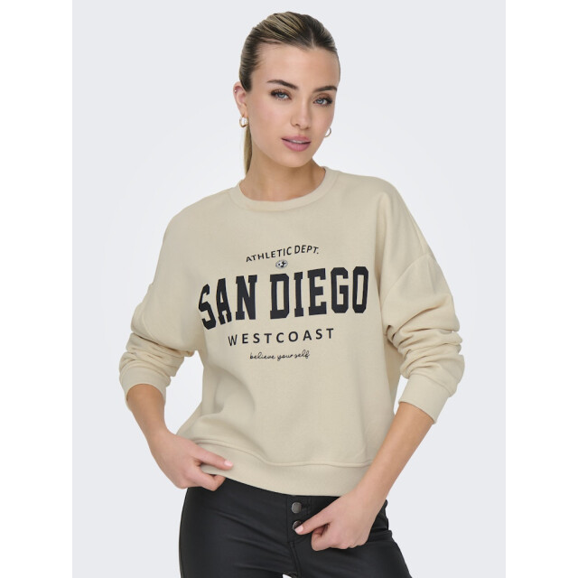 Only Onlsweat life ls crew o.size state noos off-white 4209.02.0031 large