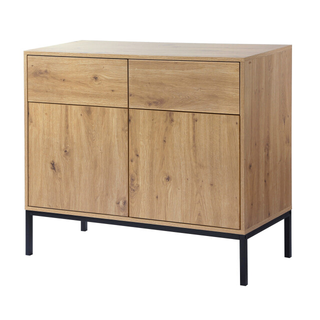 CaliCosy Ladekast eiken decor 2 deuren 2 lades l90 x h80 cm lenny 2930241 large