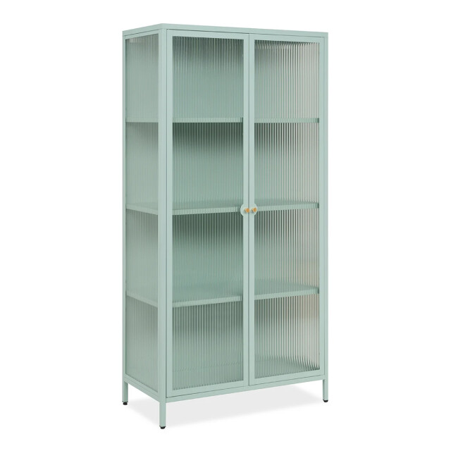 CaliCosy Vitrine avec 2 portes vitrées et 3 étagères en métal l80 cm milton 3429139 large