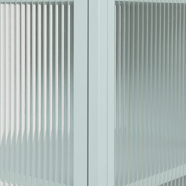 CaliCosy Vitrine avec 2 portes vitrées et 3 étagères en métal l80 cm milton 3429139 large