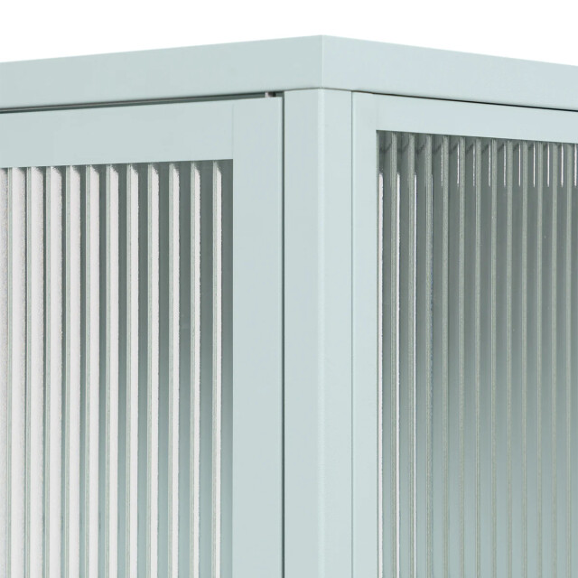 CaliCosy Vitrine avec 2 portes vitrées et 3 étagères en métal l80 cm milton 3429139 large