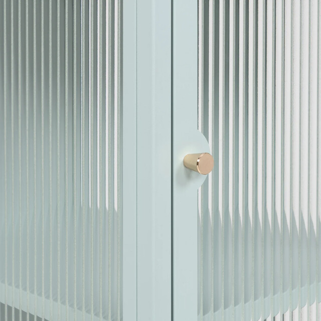 CaliCosy Vitrine avec 2 portes vitrées et 3 étagères en métal l80 cm milton 3429139 large