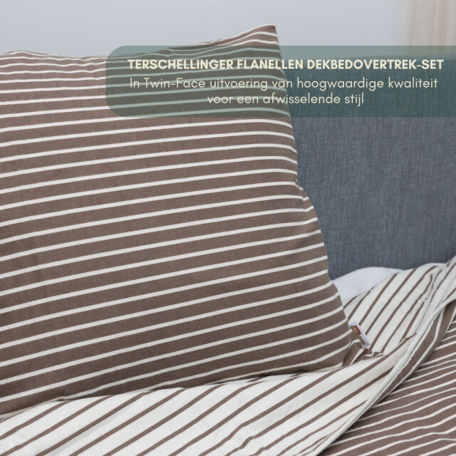 Terschellinger Wolweelde Luxueuze terschellinger flanellen winter dekbedovertrekset – warm zandbeige 3339050 large