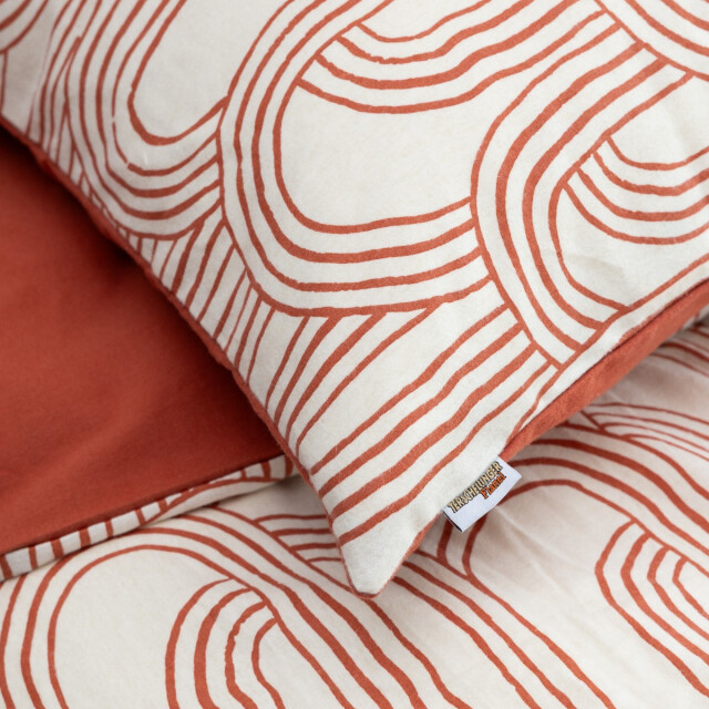 Terschellinger Wolweelde Luxueuze terschellinger flanellen winter dekbedovertrekset – terracotta boho – 3339053 large