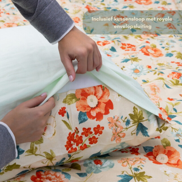 Terschellinger Wolweelde Luxueuze terschellinger flanellen winter dekbedovertrekset – veldbloemen vintage 3339060 large