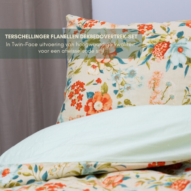 Terschellinger Wolweelde Luxueuze terschellinger flanellen winter dekbedovertrekset – veldbloemen vintage 3339060 large