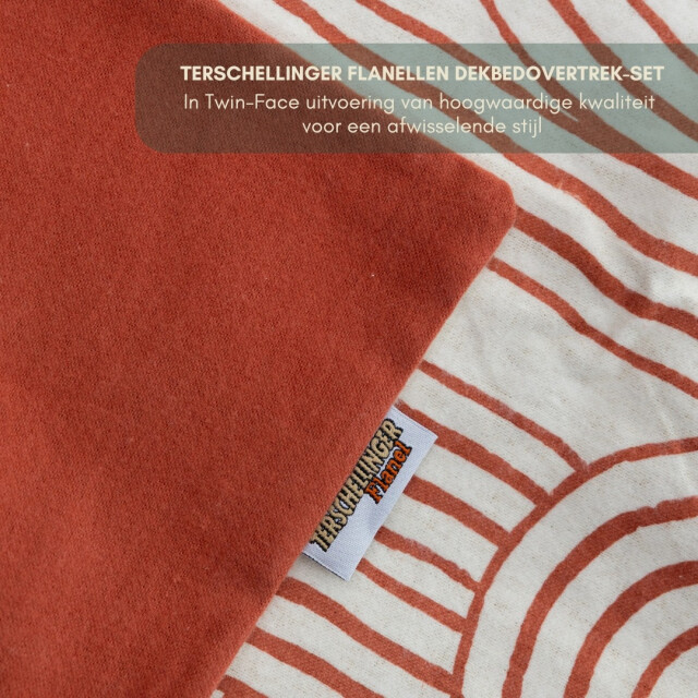 Terschellinger Wolweelde Luxueuze terschellinger flanellen winter dekbedovertrekset – terracotta boho – 3339053 large