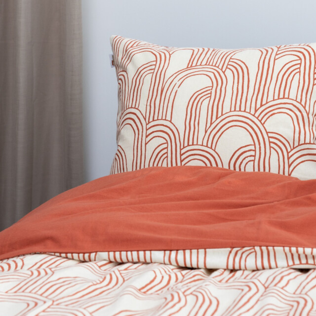 Terschellinger Wolweelde Luxueuze terschellinger flanellen winter dekbedovertrekset – terracotta boho – 3339053 large