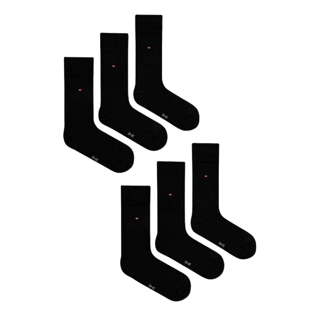 Tommy Hilfiger Effen hooggesneden herensokken (set van 6) UTNA1083_black large