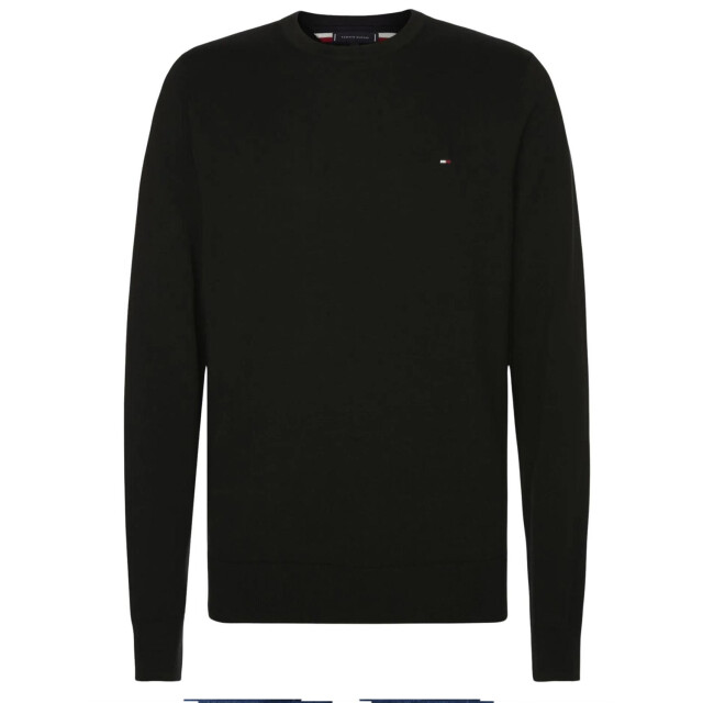 Tommy Hilfiger Heren geborduurd logo katoenen sweater top UTNA549_black large