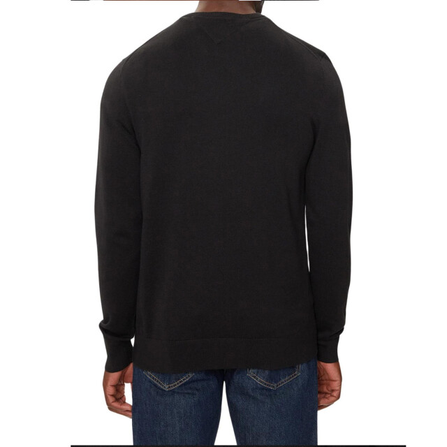 Tommy Hilfiger Heren geborduurd logo katoenen sweater top UTNA549_black large