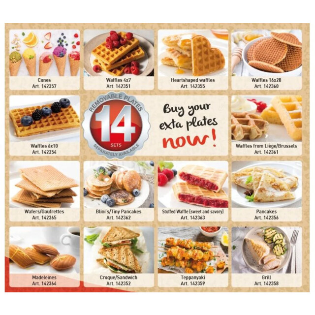 Fritel Cw 3648 wafelijzer 41x26 pfas-vrij 3648 large