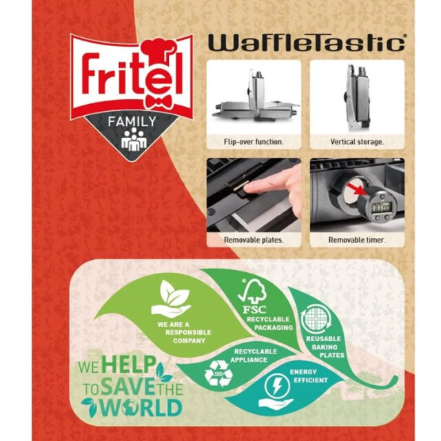 Fritel Cw 3648 wafelijzer 41x26 pfas-vrij 3648 large
