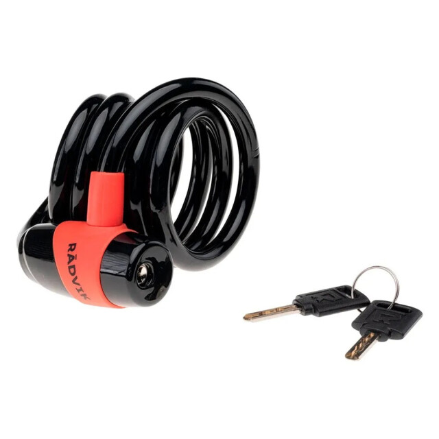 Radvik Federlocker fiets kabelslot UTIG3303_blacktangerinetango large