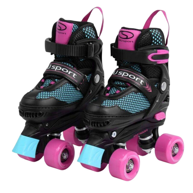 SMJ Sport Unisex volwassen 3 in 1 inline rolschaatsen UTPP6977_blackbluepink large