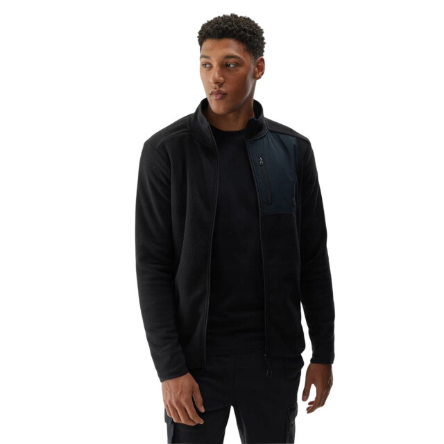 4F Heren fleece staande kraag regular jas UTPP6326_blacknavy large