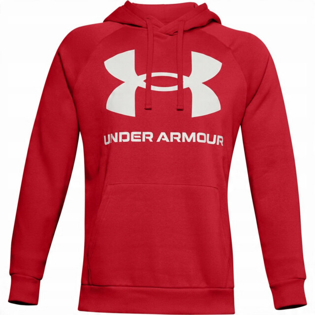 Under Armour Heren rival groot logo fleece training hoodie UTPP5542_brightredwhite large