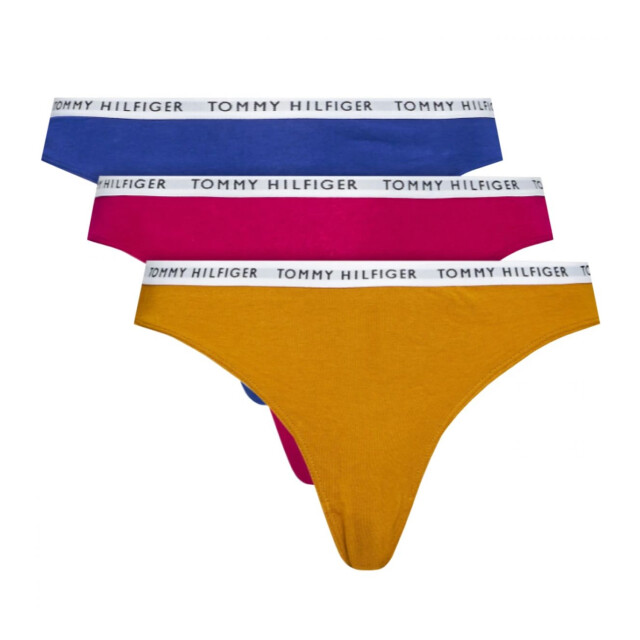 Tommy Hilfiger Dames string (set van 3) UTPP5182_blueredyellow large