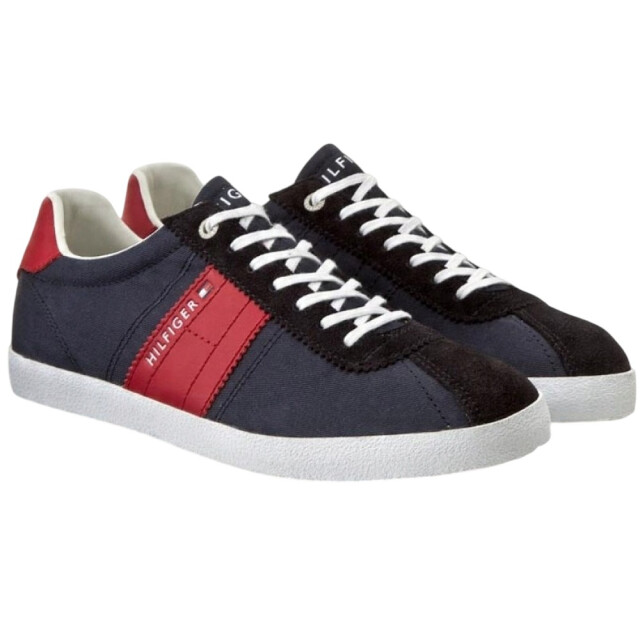Tommy Hilfiger Heren playoff 1c leren trainers UTPP5394_navybluered large