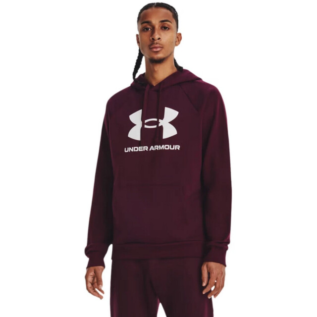 Under Armour Heren rival groot logo fleece training hoodie UTPP5542_maroon large
