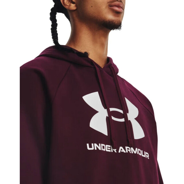 Under Armour Heren rival groot logo fleece training hoodie UTPP5542_maroon large