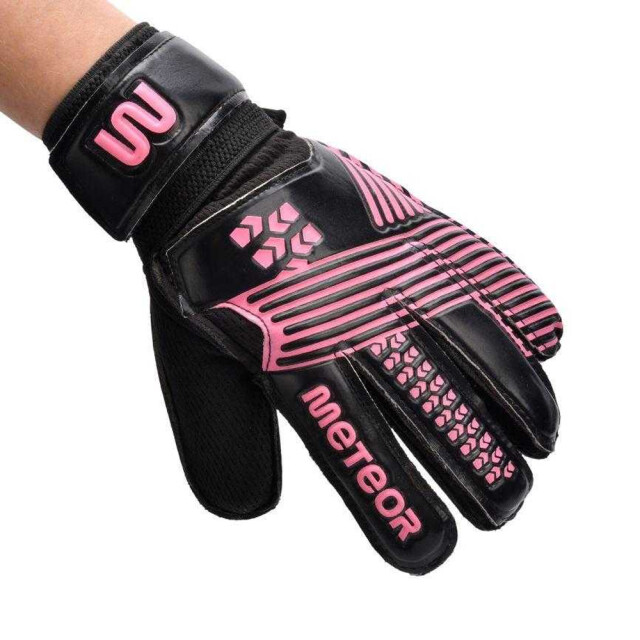 Meteor Keepershandschoenen voor kinderen/kinderen UTPP5094_blackpink large