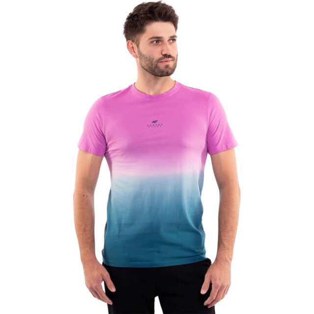 4F Heren bedrukt normaal t-shirt UTPP1775_bluepurple large