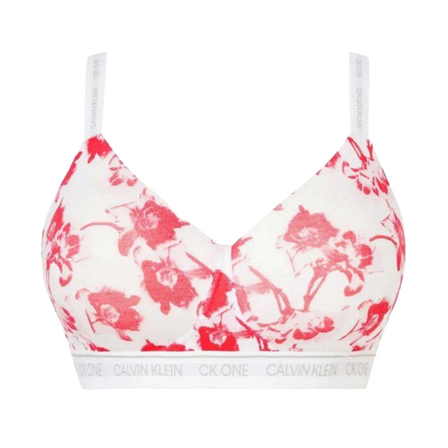 Calvin Klein Dames gebloemde sportbeha UTNA889_whitered large