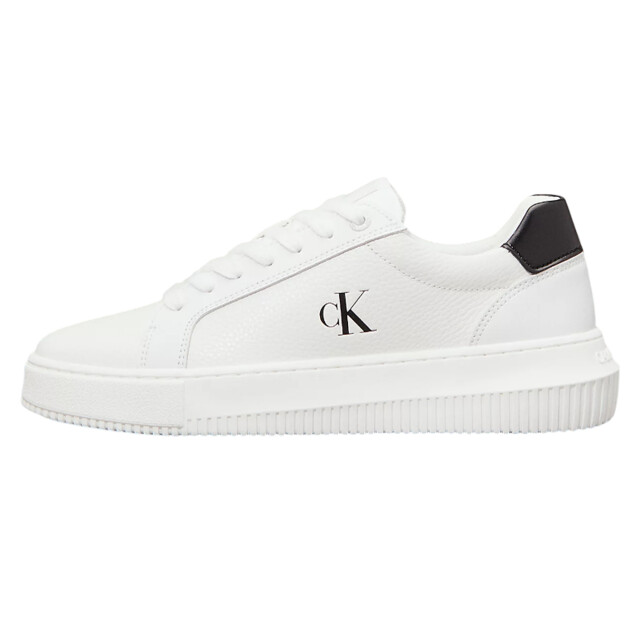 Calvin Klein Dames anti-slip leren trainers met logo UTNA249_whiteblack large