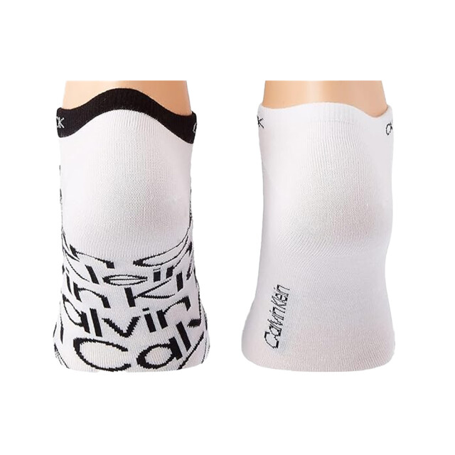 Calvin Klein No-show sokken met logo voor heren (set van 2) UTNA1070_whiteblack large