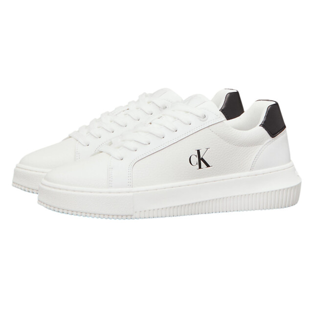Calvin Klein Dames anti-slip leren trainers met logo UTNA249_whiteblack large