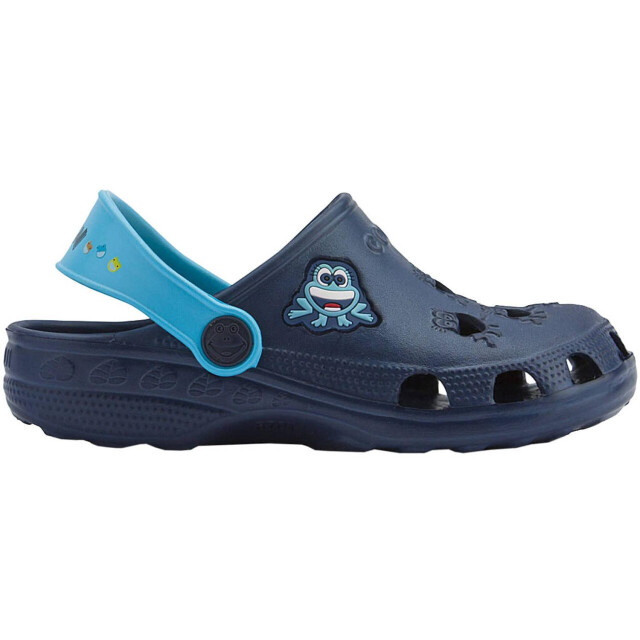 Coqui Kinder/kinder kleine kikker klompen UTMR2126_navyblueblue large