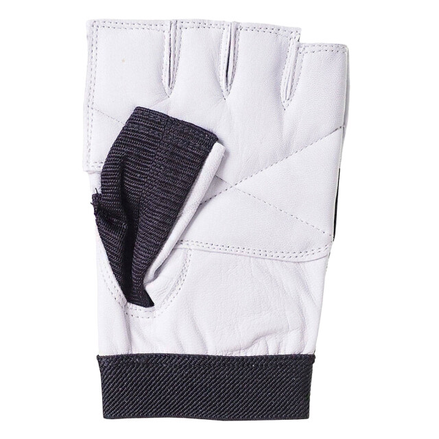 ProFit Pro leder bodybuilding vingerloze handschoenen UTMR1494_whiteblack large