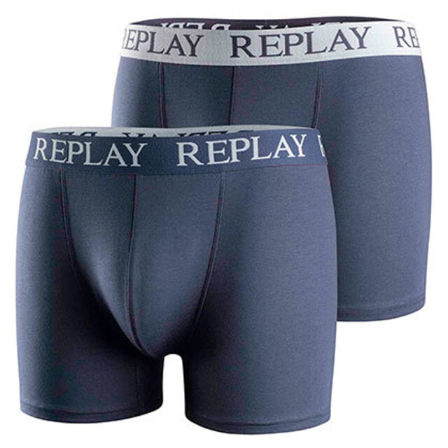 Replay Boxershorts voor heren (set van 2) UTLT5028_darkbluewhite large