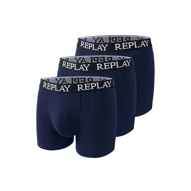 Replay Boxershorts met herenlogo (3-pack) UTLT1066_marinebluemarineblue large